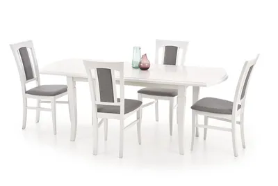 Stół rozkładany FRYDERYK 160x90 - biały
