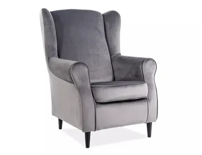 Fotel BARON Velvet - szary Bluvel 14
