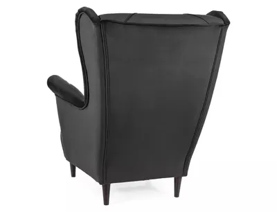 Fotel LADY Velvet - czarny Bluvel 19