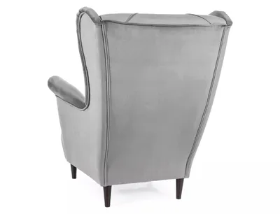 Fotel LADY Velvet - szary Bluvel 14