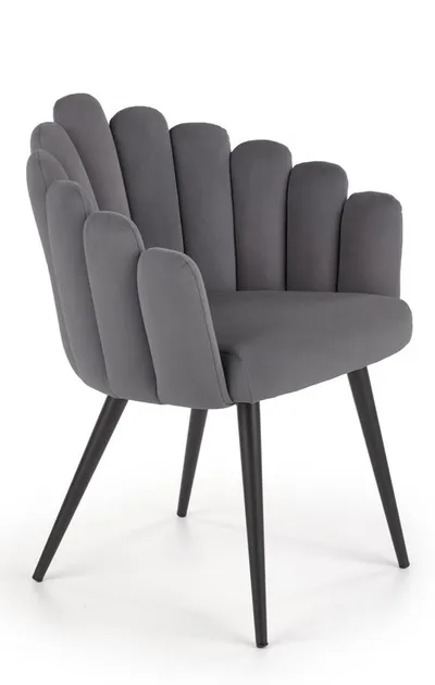 Krzesło K410 velvet - popielaty