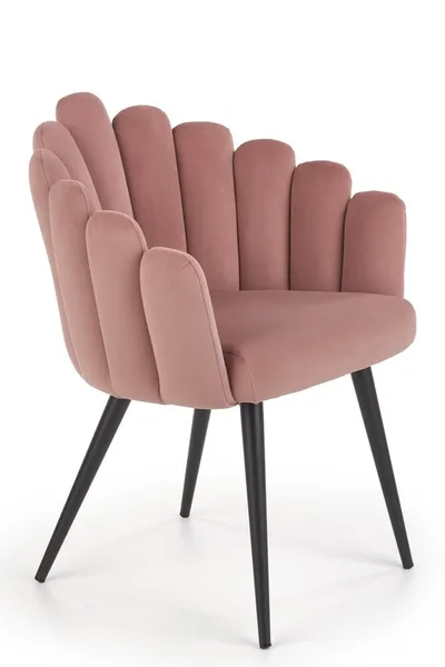 Krzesło K410 velvet - różowy