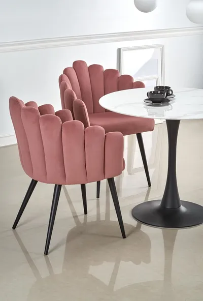 Krzesło K410 velvet - różowy