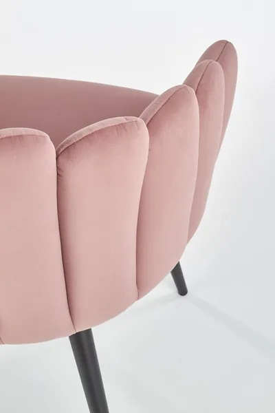 Krzesło K410 velvet - różowy
