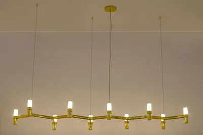 Lampa wisząca ATOMIC LONG - złoty