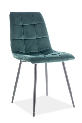 tkanina Bluvel 78 Krzesło welurowe pikowane MILA Velvet - zielony Bluvel 78