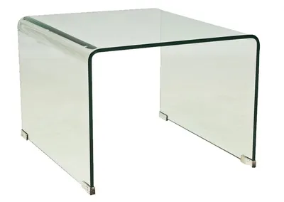 Ława szklana PRIAM B 58x49 - transparentny