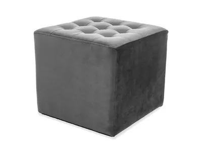 Pufa LORI Velvet - szary Bluvel 14