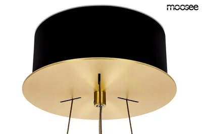 MOOSEE lampa wisząca SATURNUS 47 złota - LED, kryształ, stal szczotkowana
