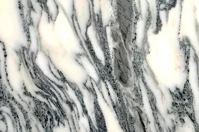 Stół TULIP Ellipse Marble Arabescato 200x120 - biały marmur