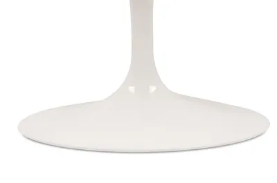 Stół TULIP Ellipse Marble Arabescato 200x120 - biały marmur