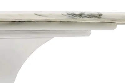 Stół TULIP Ellipse Marble Arabescato 200x120 - biały marmur