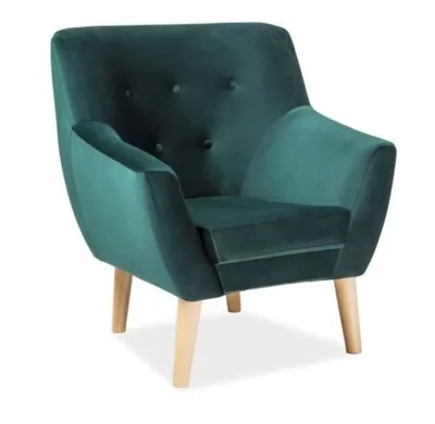 tkanina Bluvel 78 Fotel NORDIC 1 Velvet - zielony Bluvel 78