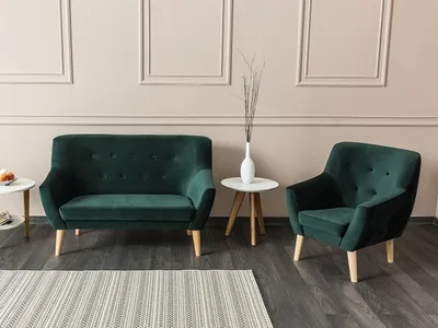 Fotel NORDIC 1 Velvet - zielony Bluvel 78