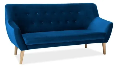tkanina Bluvel 86 Sofa NORDIC 3 Velvet - granatowy Bluvel 86
