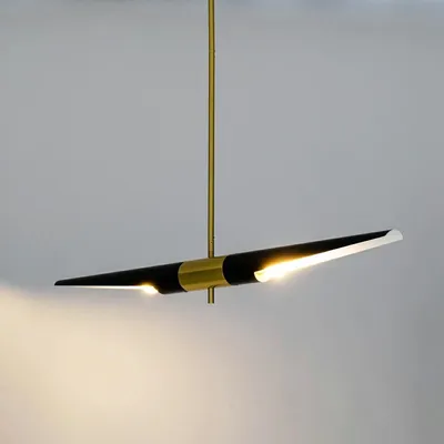 Lampa wisząca APOLLO 1 - czarny/szczotkowane złoto