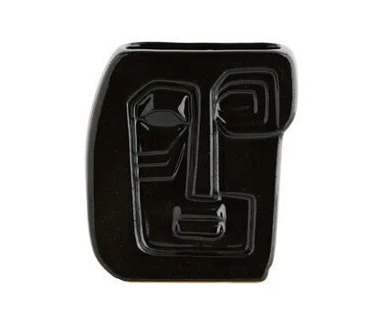 Wazon z kamionki 20 cm - czarny