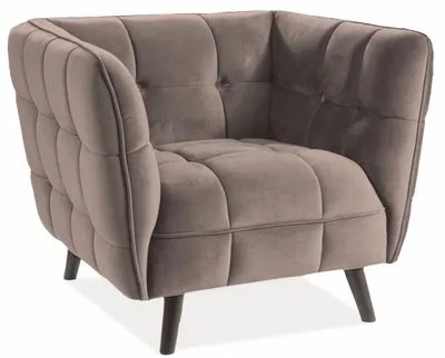tkanina Bluvel 28 Fotel CASTELLO 1 Velvet - beżowy Bluvel 28