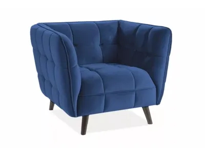Fotel CASTELLO 1 Velvet - granatowy Bluvel 86