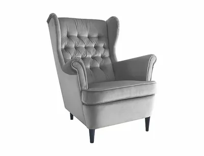Fotel uszak HARRY Velvet - szary Bluvel 14