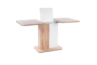Stół rozkładany NEXT 110/145x68 - dąb artisan/biały mat