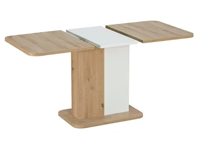 Stół rozkładany NEXT 110/145x68 - dąb artisan/biały mat