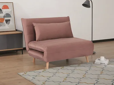 Fotel rozkładany SPIKE Velvet - róż antyczny