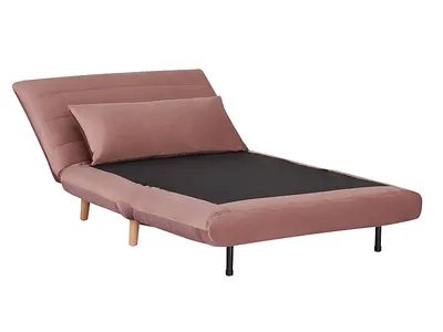 Fotel rozkładany SPIKE Velvet - róż antyczny