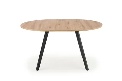 Stół okrągły rozkładany RUBEN 102 cm - dąb artisan/czarny