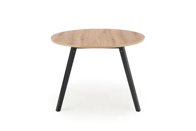 Stół okrągły rozkładany RUBEN 102 cm - dąb artisan/czarny