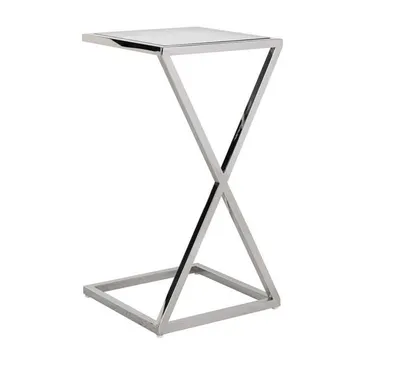 Stolik pomocniczy PARAMOUNT 35x35 - szkło/chrom