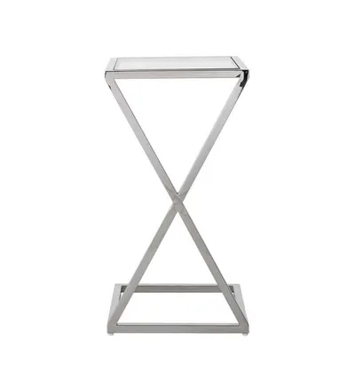 Stolik pomocniczy PARAMOUNT 35x35 - szkło/chrom