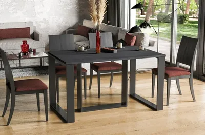 Stół rozkładany BORYS BIS 130/310x90 - ciemny beton