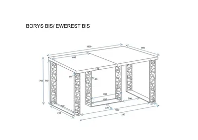 Stół rozkładany BORYS BIS 130/310x90 - dąb wotan