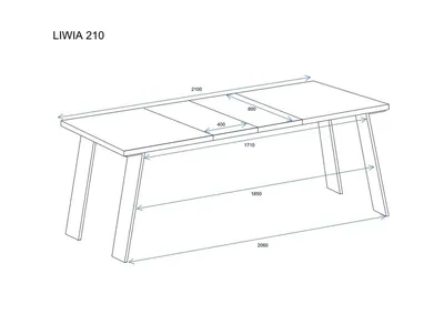 Stół rozkładany LIWIA 130/210x80 - dąb stirling