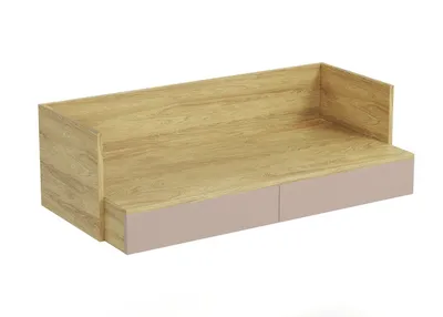 Biurko MOBIUS 2S korpus - hikora naturalna/ antyczny róż