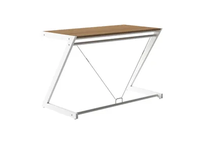 Biurko DD Z-LINE DESK PLUS - biały/fornir dąb