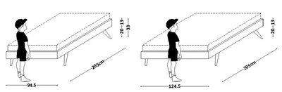 Łóżko SOFA LEGS BASIC