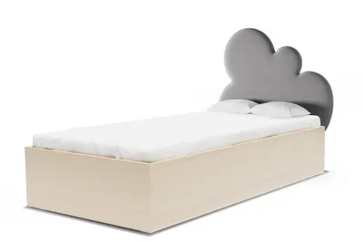 VELVIE HOMI/RAW BEECH Łóżko z pojemnikiem CLOUD CHMURKA BOX BASIC