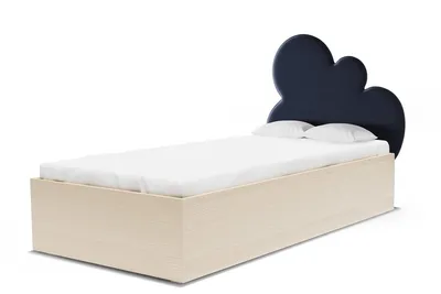 VELVIE NEVI/RAW BEECH Łóżko z pojemnikiem CLOUD CHMURKA BOX BASIC