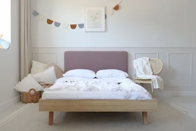 FURI BLUSH/RAW OAK/DĄB Łóżko REDU KIDS LEGS BASIC