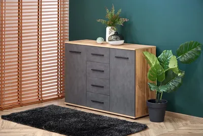Komoda LIMA KM4 - dąb wotan/popielaty