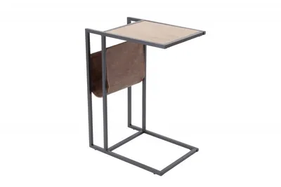 Stolik pomocniczy LOFT 47 cm - dąb/czarny