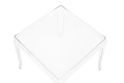 Stolik z tworzywa GHOST 42x42 - transparentny