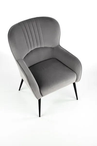 Fotel VERDON - popielaty Bluvel 14