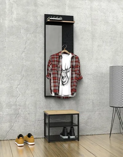 Mała ławka z półkami na buty LOFT