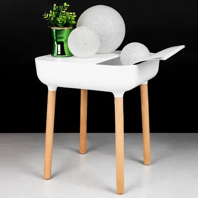 Stolik BOWER 40x40 - biały
