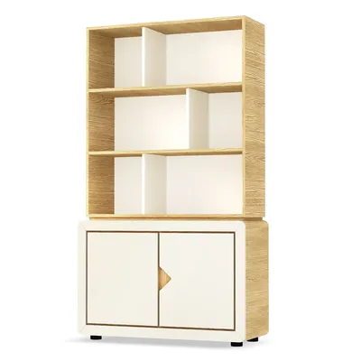 Kredens z kolekcji FRAME - dąb/pomarańczowy