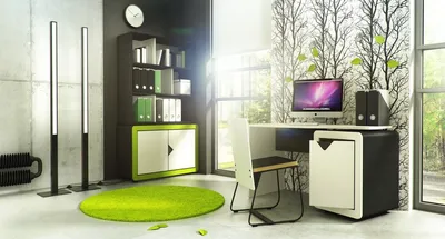 Kredens z kolekcji FRAME - dąb/pomarańczowy