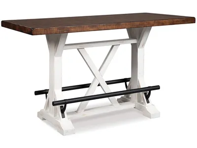 Stół barowy VALEBECK D546-13 152x63 - brązowy/biały